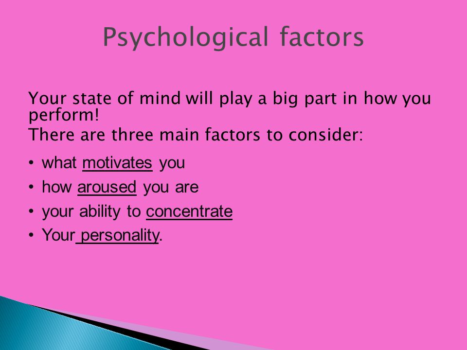 psychological factors examples